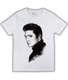 Elvis Presley молодой на белой